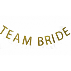 Banner - Team Bride Glitter Gold